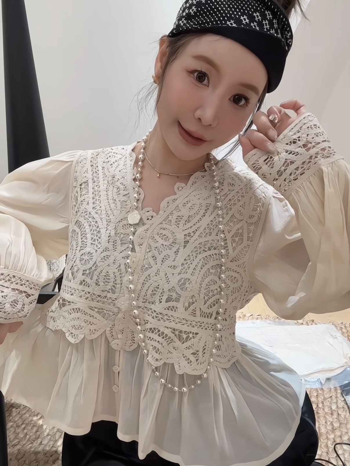 sea new york品牌授权 26PS早春新品 丝绒蝴蝶结上衣T 花苞短裤