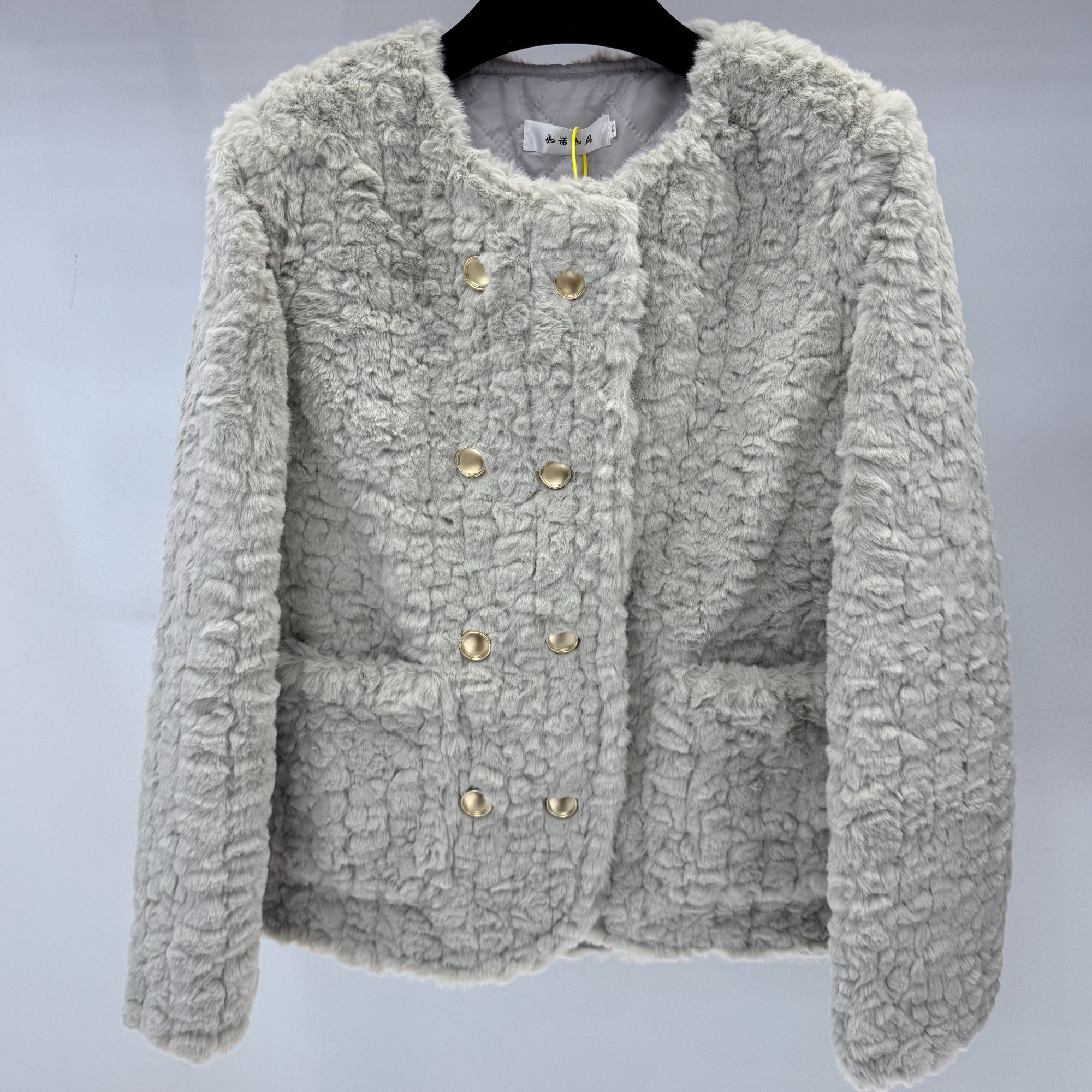 【雾屿绒光】秋冬小香风短款加厚款圆领短外套通勤休闲女时尚C1948