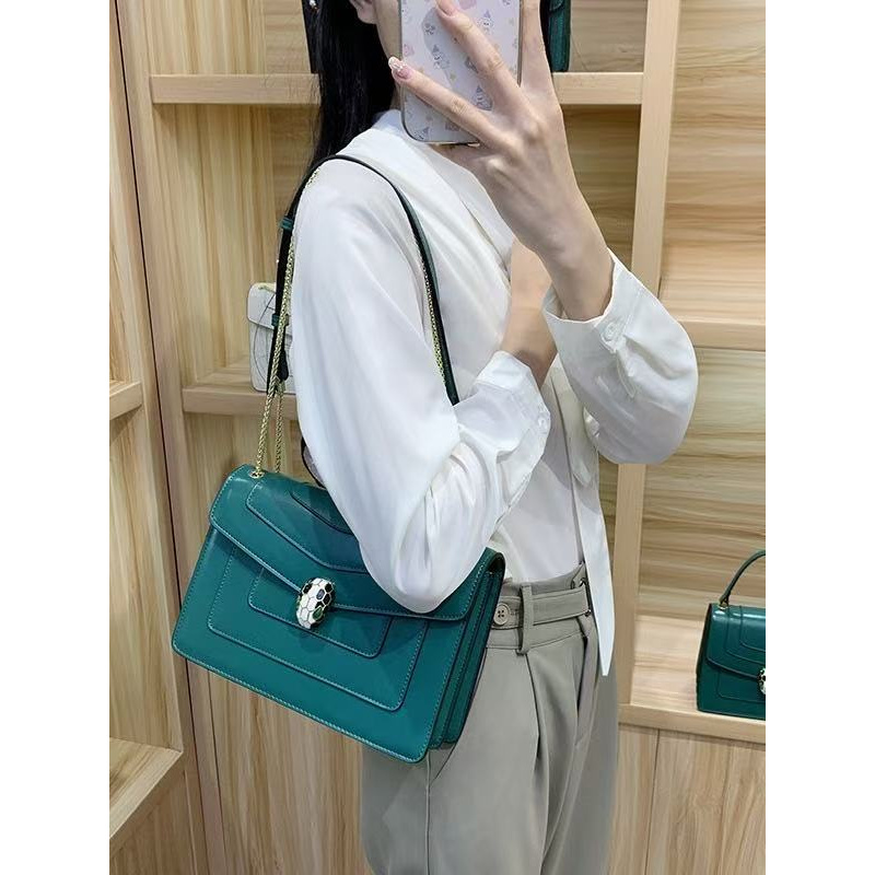 新款真皮单肩包都市简约耐磨防水鳄鱼纹大容量斜挎小方包2024潮流