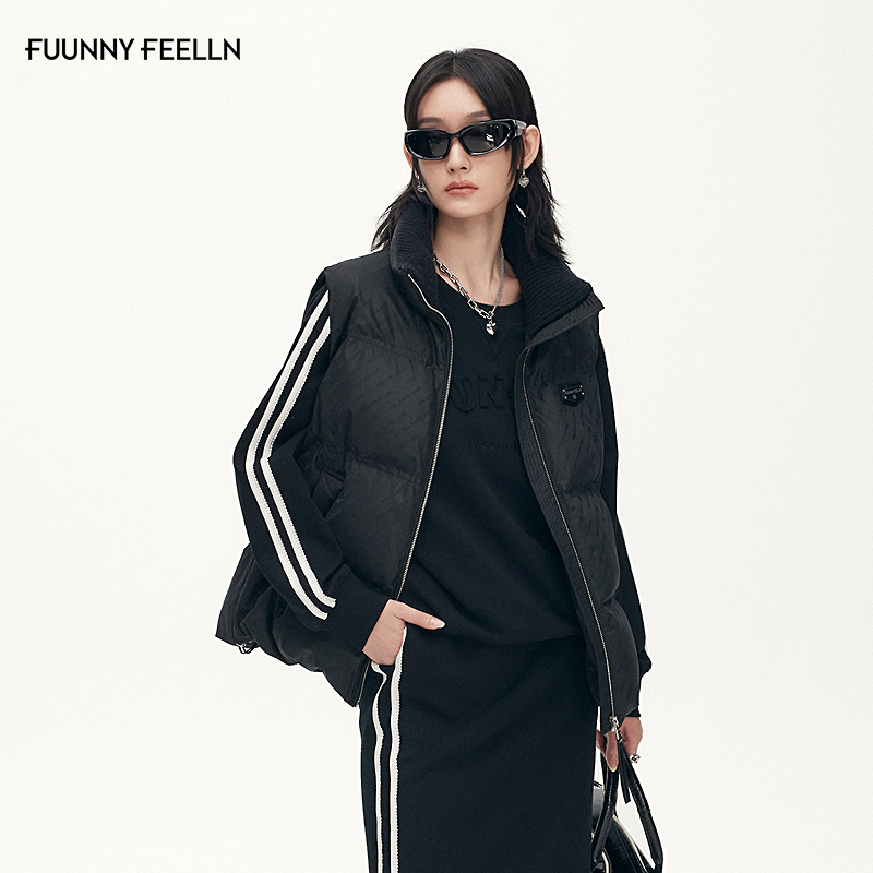 FF仿佛马甲女2025秋冬新款轻薄短款时尚休闲无袖外套