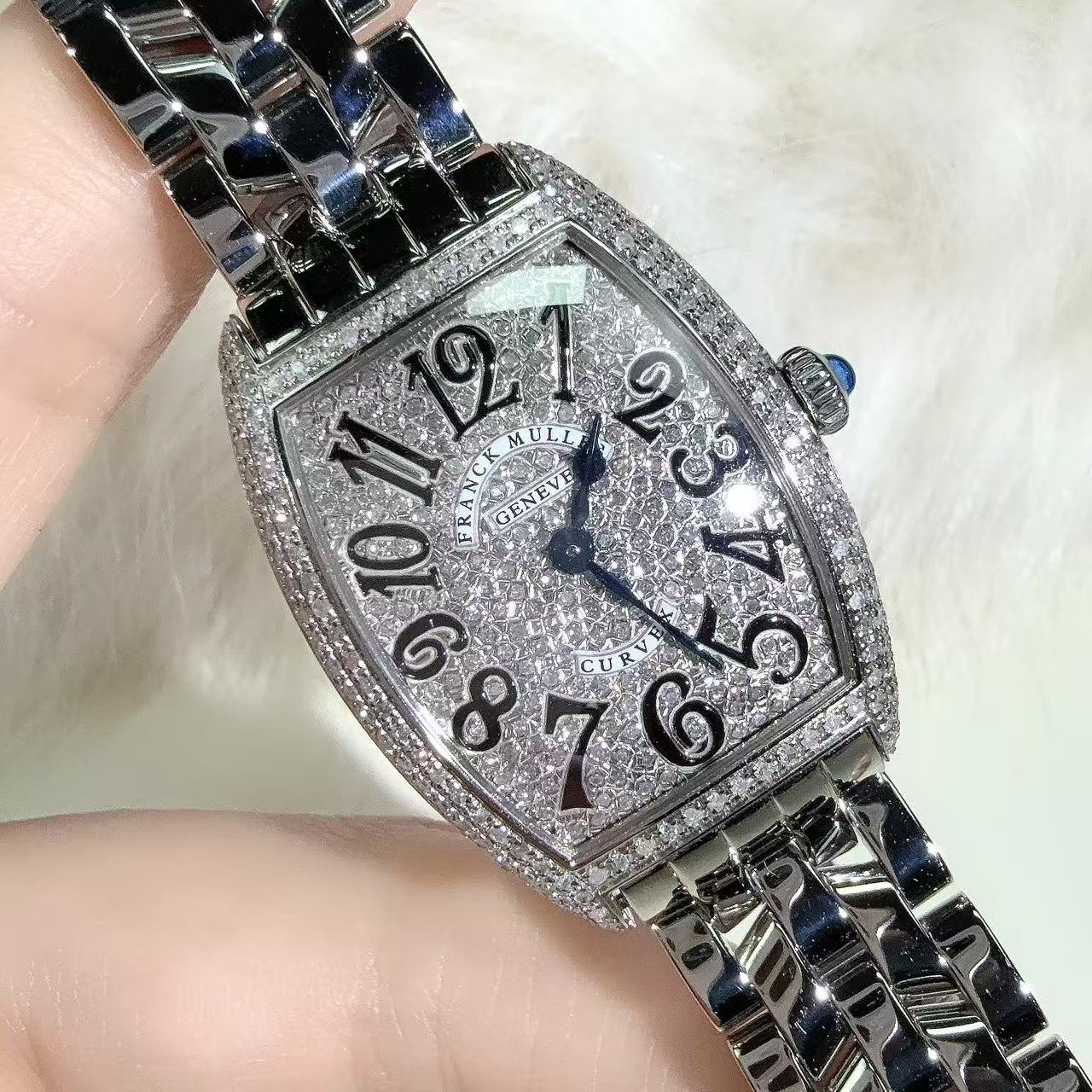 99新 Franck Muller/法兰克穆勒 表径25mm石英腕表 后镶钻 满天星