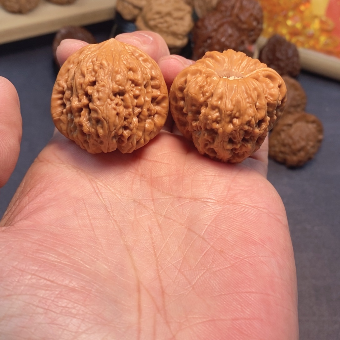 文玩核桃把件福利款38尺平谷凹底