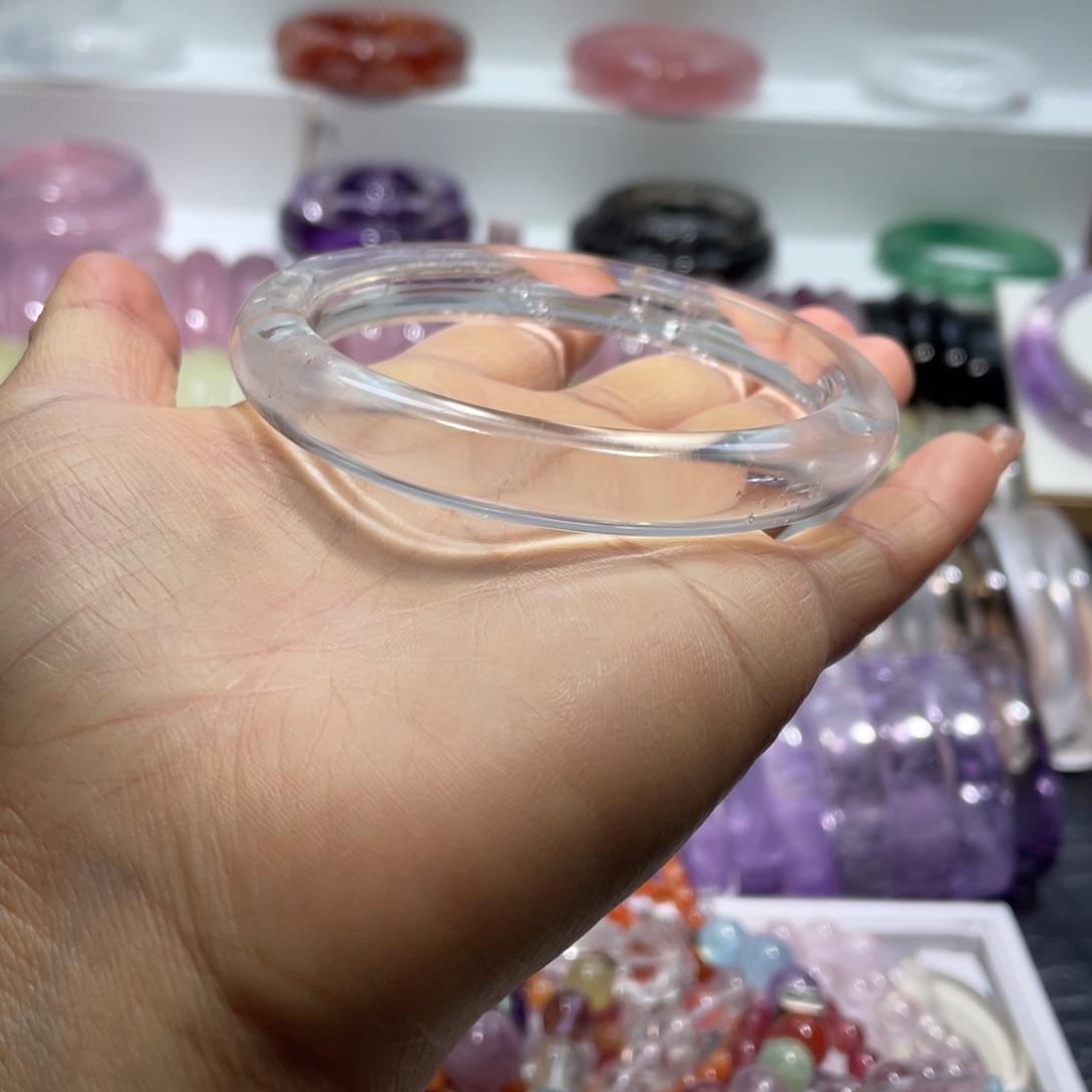 水晶手镯61圈口15号未镶嵌