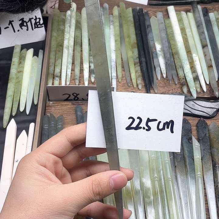 蛇纹石玉发饰合金