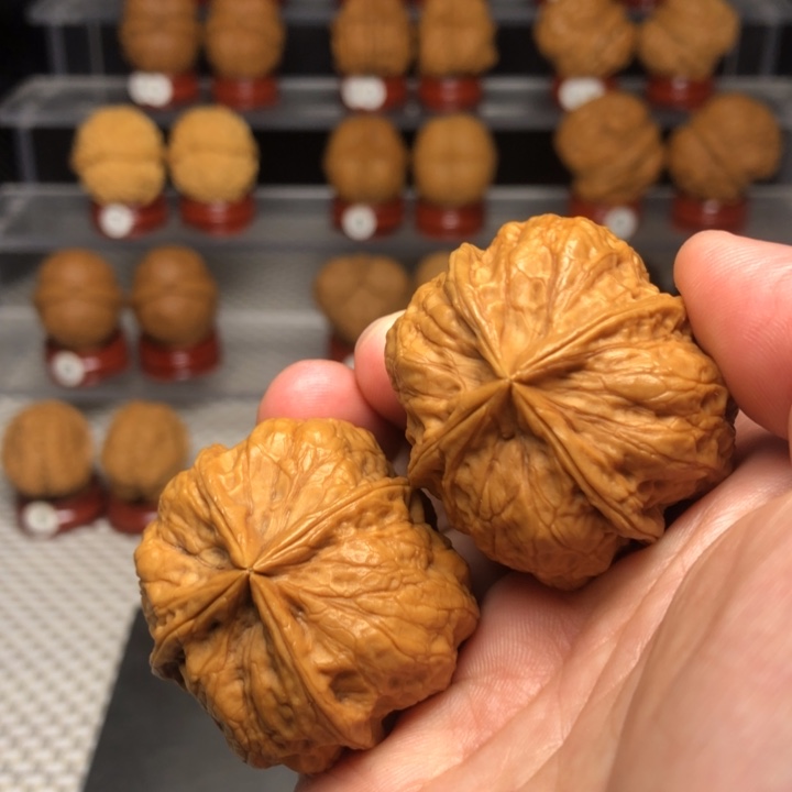 把件文玩核桃22战斧四棱