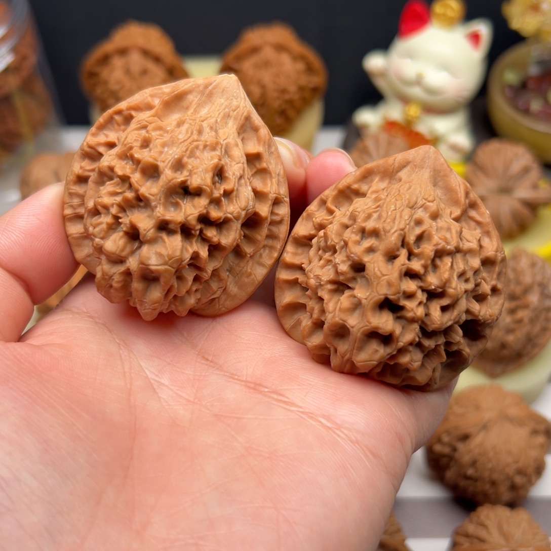 把件文玩核桃46麒麟纹官帽