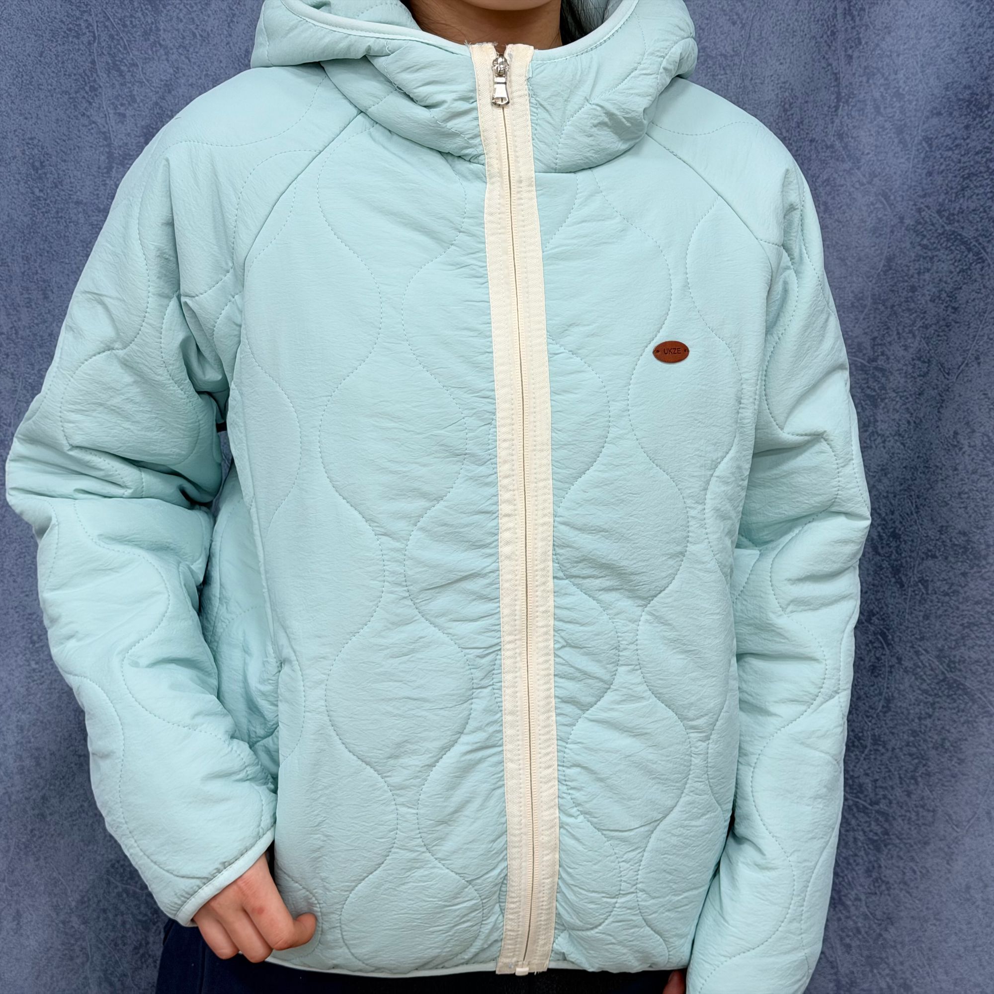 U017#P棉气绒服加绒加厚短款外套