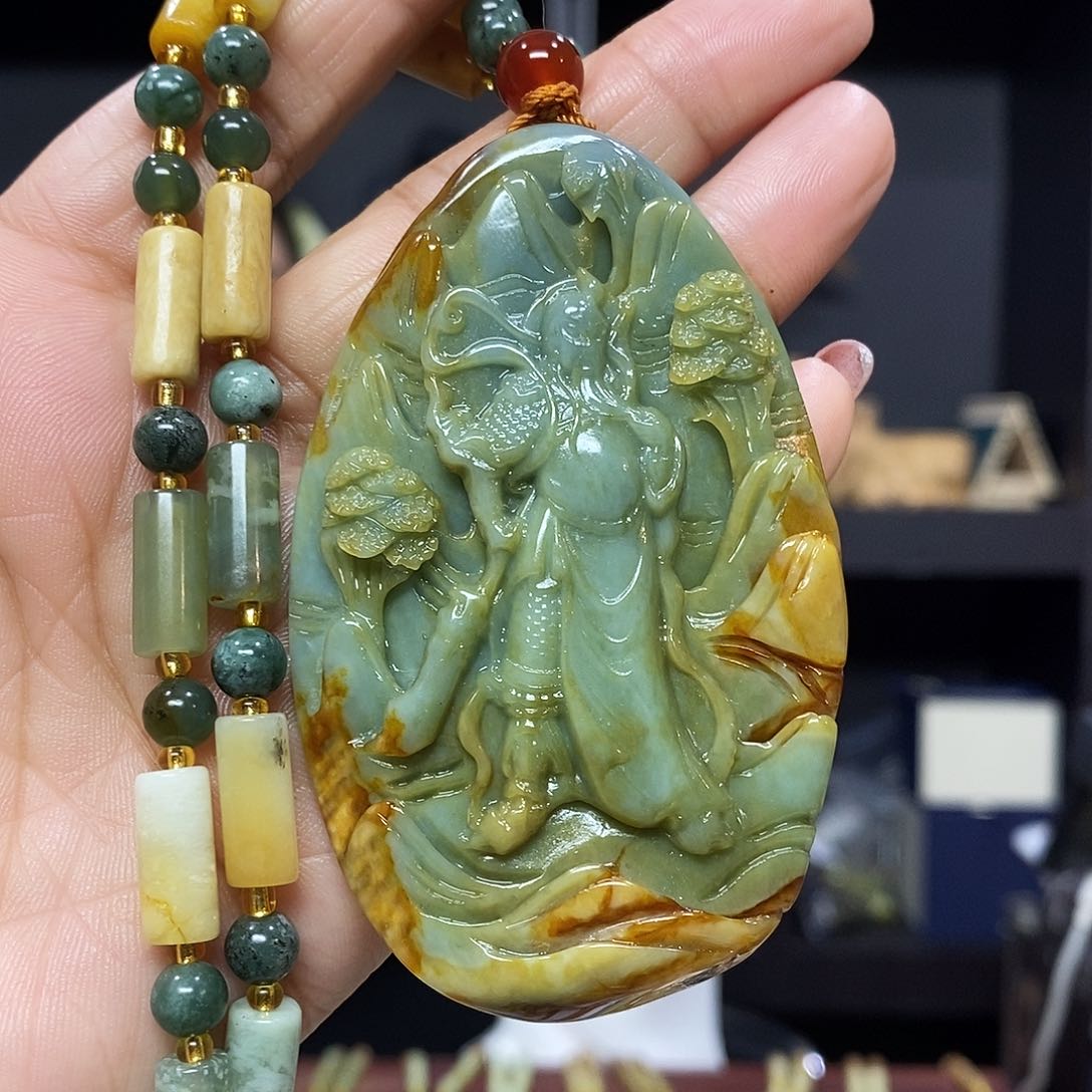 岫玉挂件吊坠手把未镶嵌