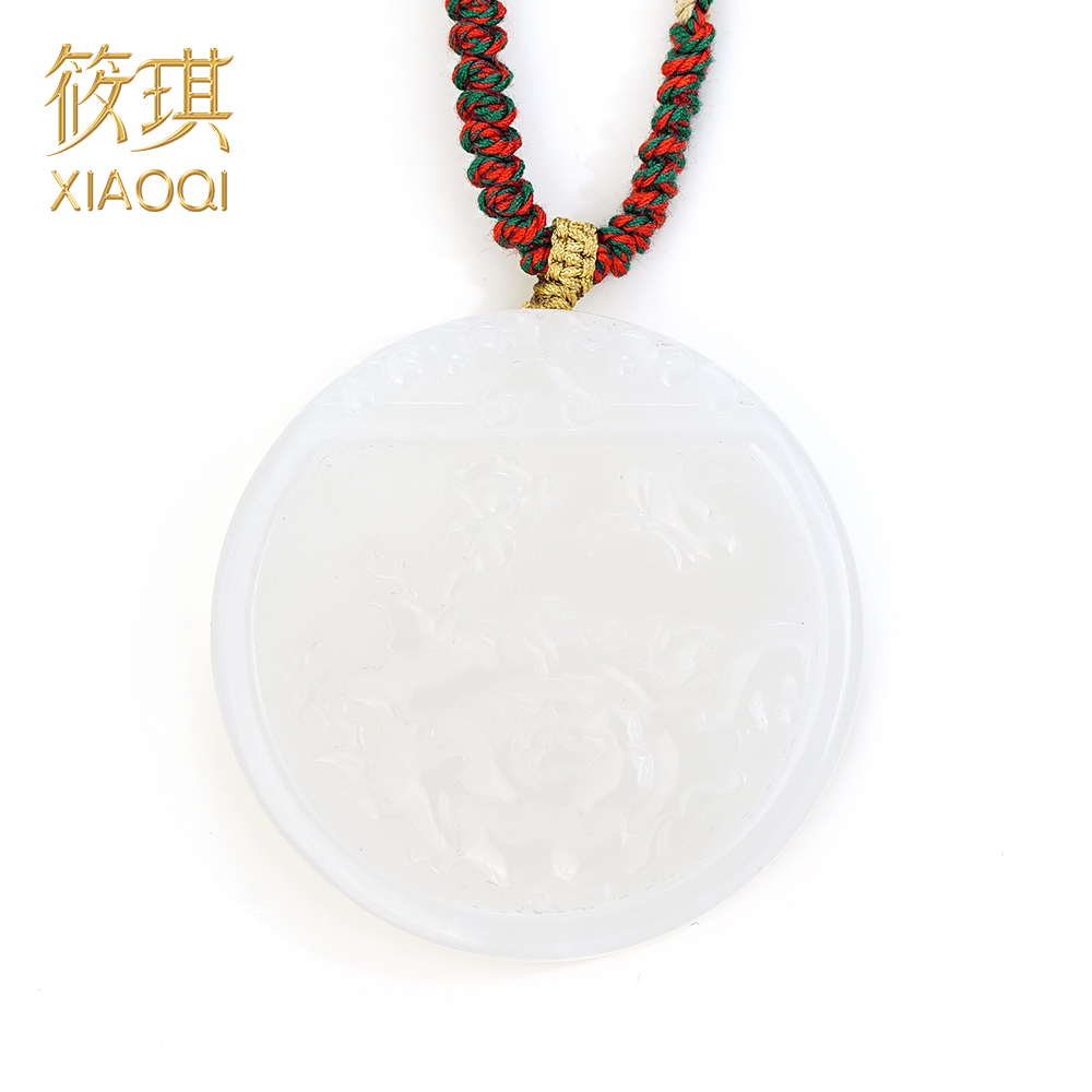 孤品和田玉花开富贵挂件11399（Joyce娇姐）