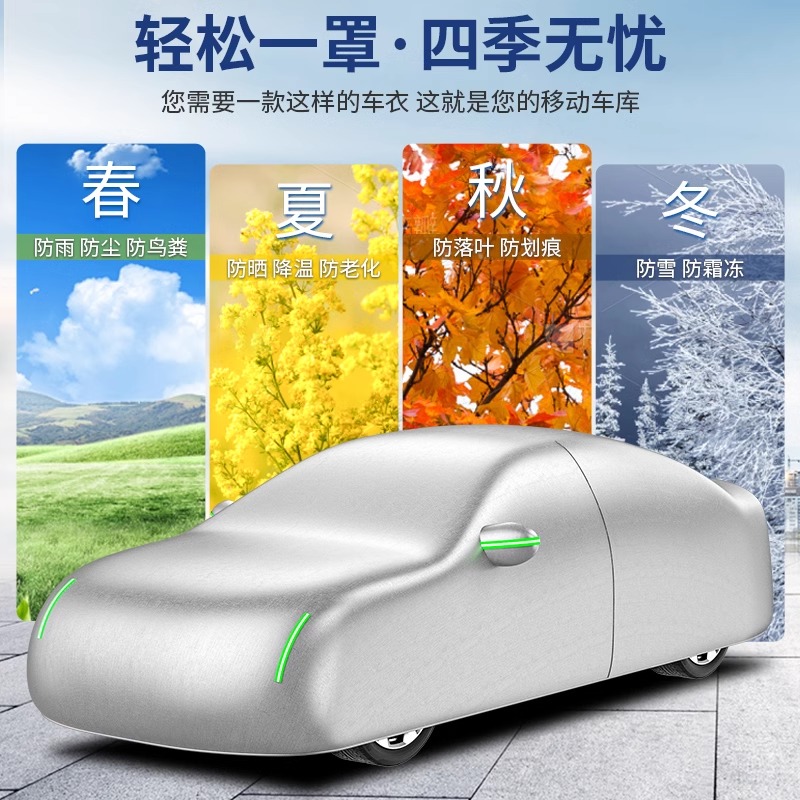 2025年新款汽车车衣车罩防晒防雨牛津布车套隔热遮阳四季轻薄便携
