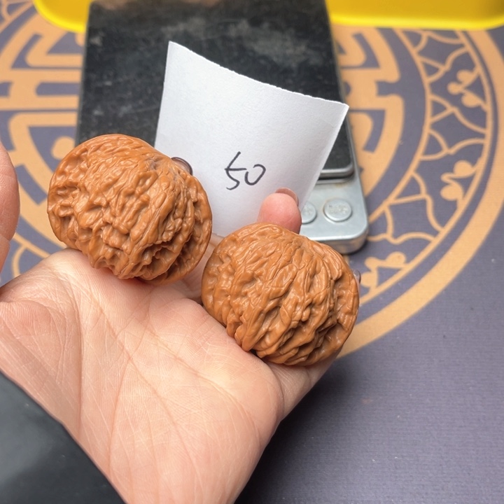 文玩核桃把件43磨盘