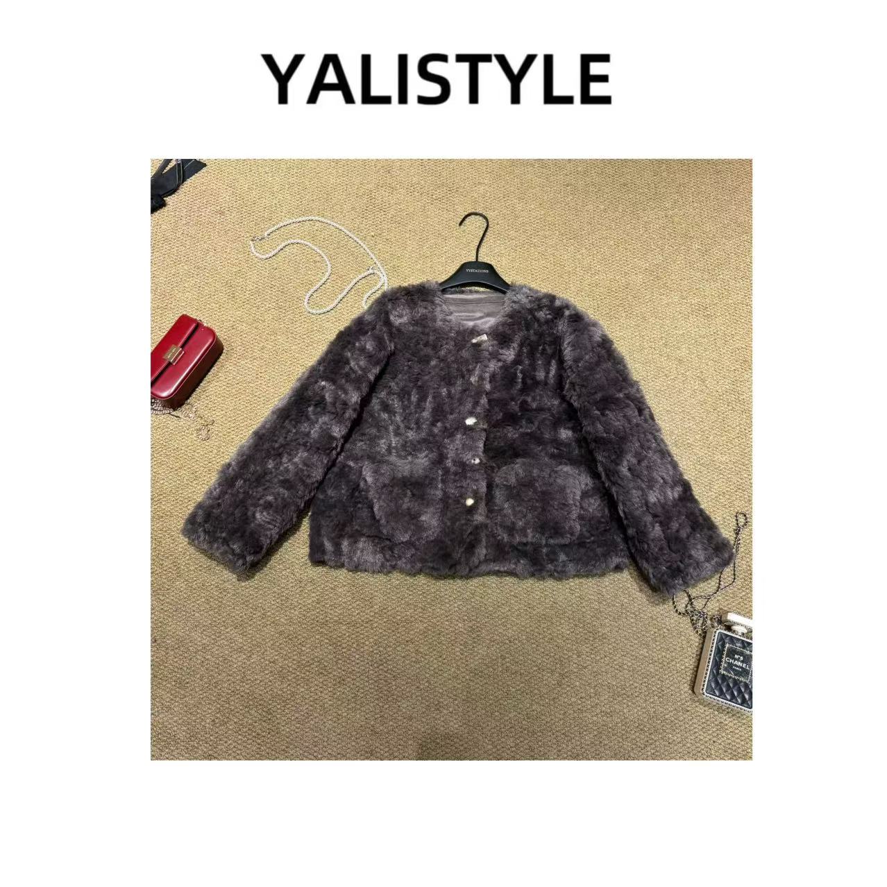 YYSTATIONS【泰迪！】 小香风压花毛绒外套-88886
