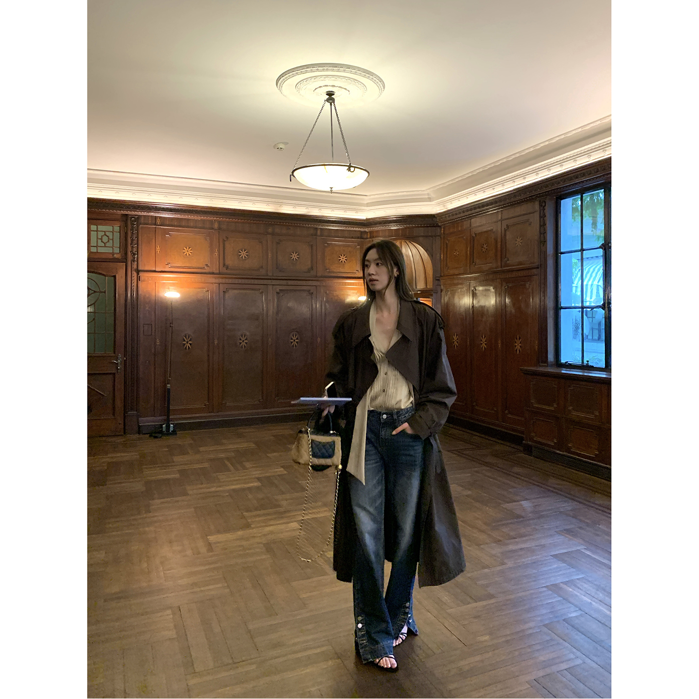 Gakee【普罗旺斯之梦】法式时尚风衣宽松百搭气质外套F37131GK53