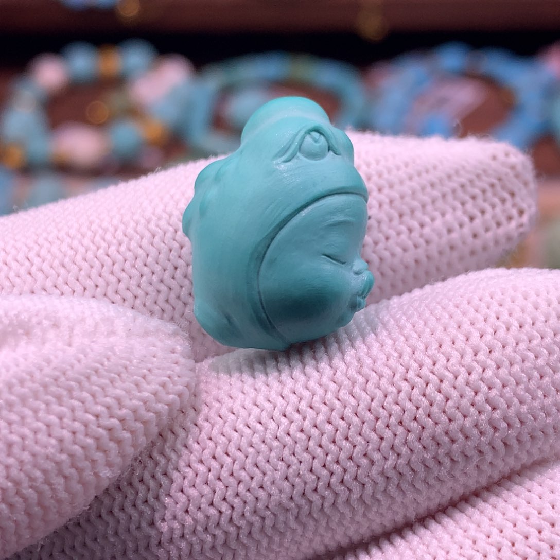 绿松石珠宝奇石未镶嵌恐龙嘟嘟嘴