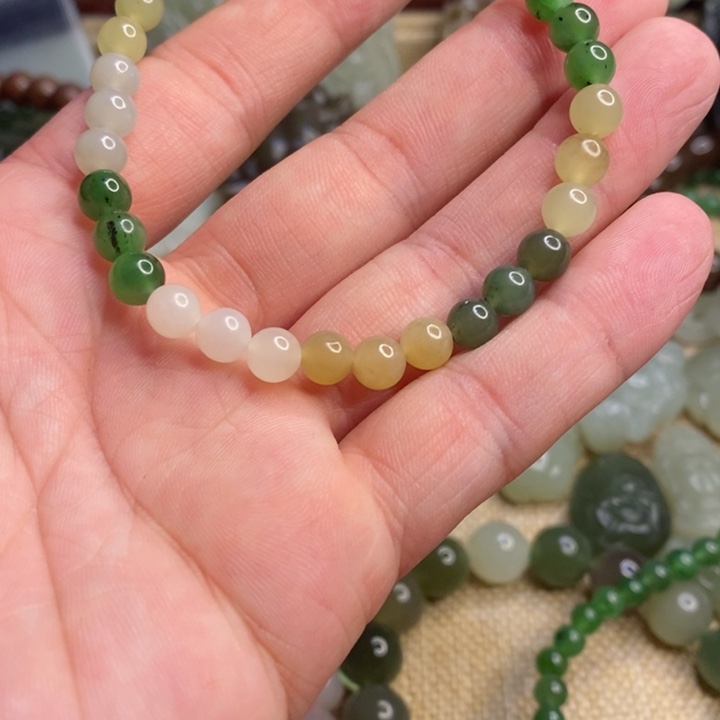 和田玉手串未镶嵌