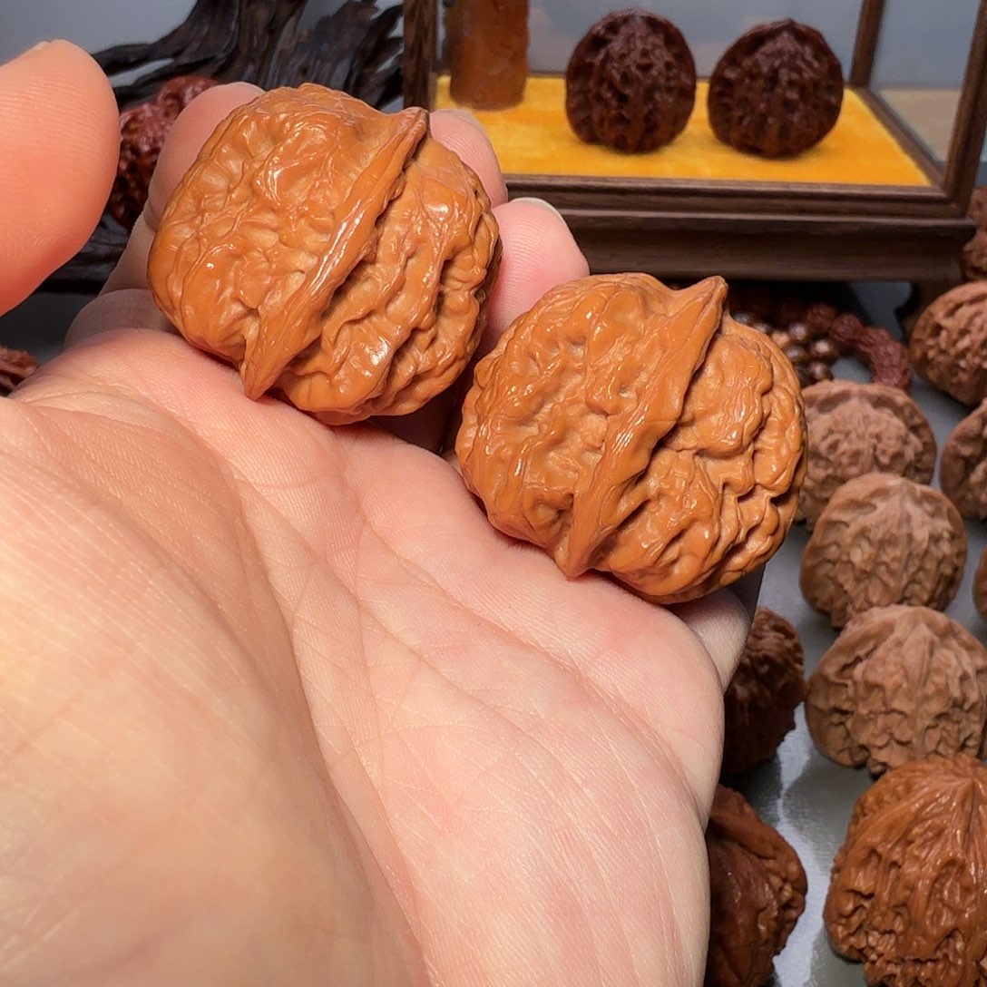 文玩核桃把件39尺寸平谷方块