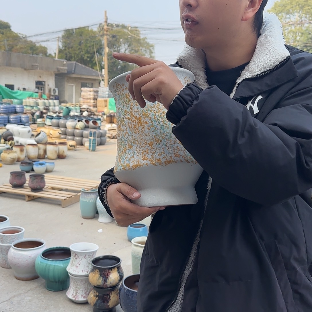 紫砂花盆王老板花盆1230-615高30口20