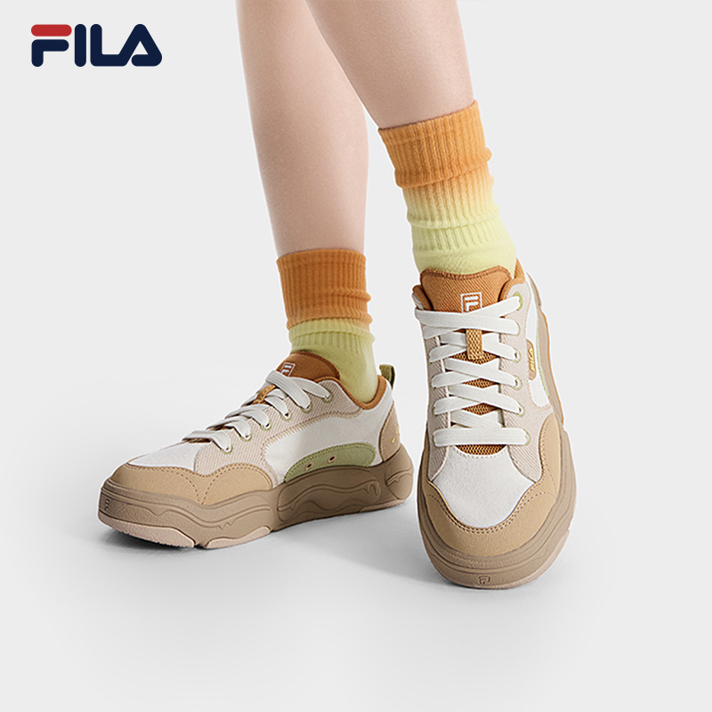 Fila/斐乐【流光风汉堡鞋】帆布鞋运动百搭夏季透气复古潮流时尚