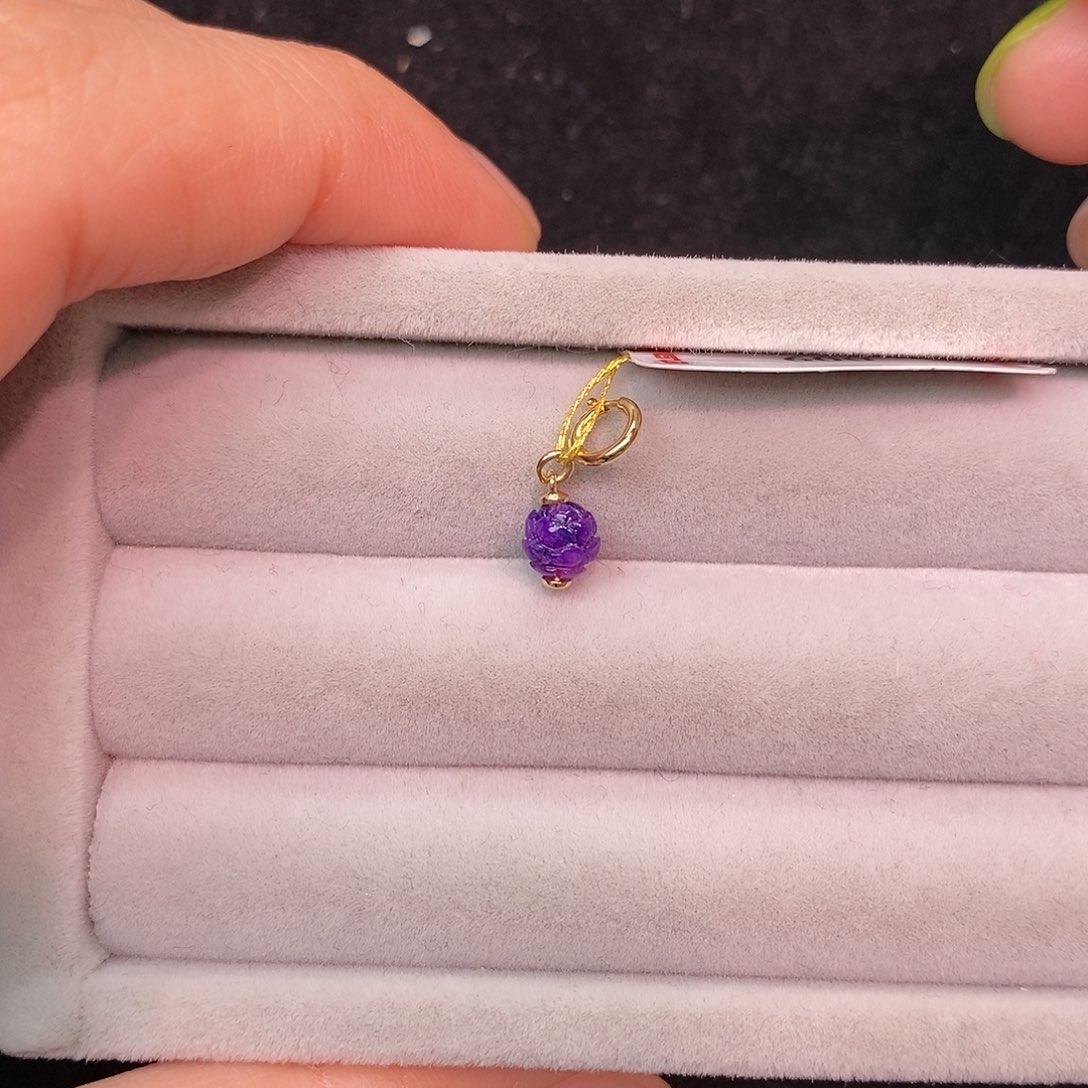 苏纪石（舒俱来）18K金镶嵌吊坠(不含链)