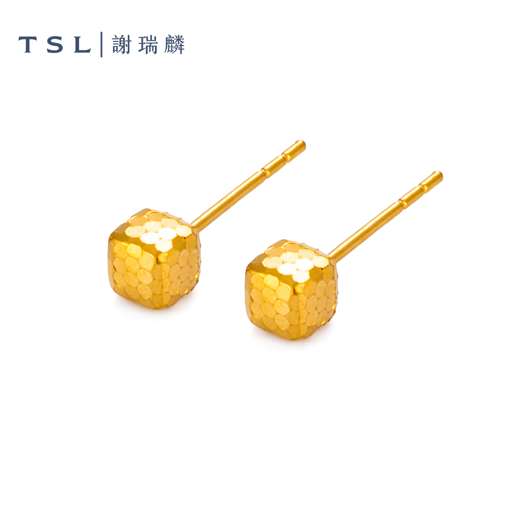 TSL/谢瑞麟【3期免息】方糖耳钉女款时尚送女友送妈妈耳饰中秋礼物