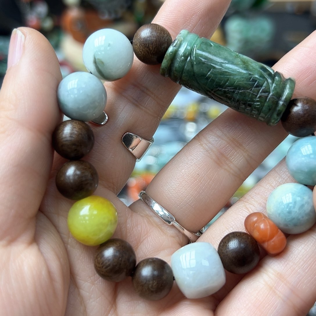 翡翠手链未镶嵌手串