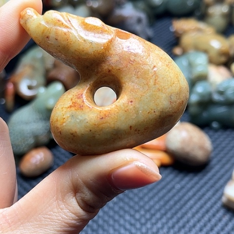 白玉菩提吊坠摆件