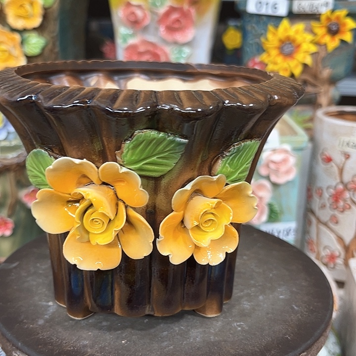 紫砂花盆粗陶材质多肉花盆