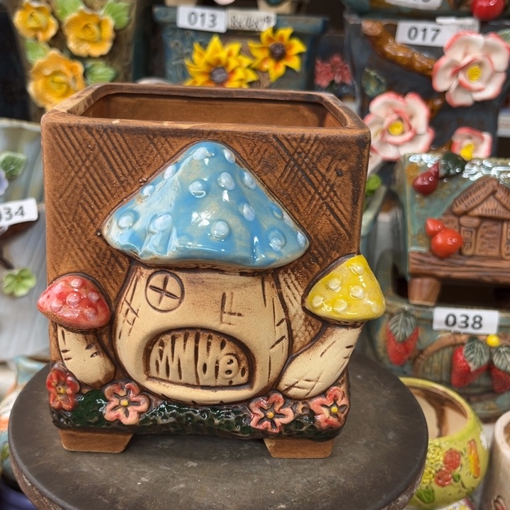 紫砂花盆粗陶材质多肉花盆