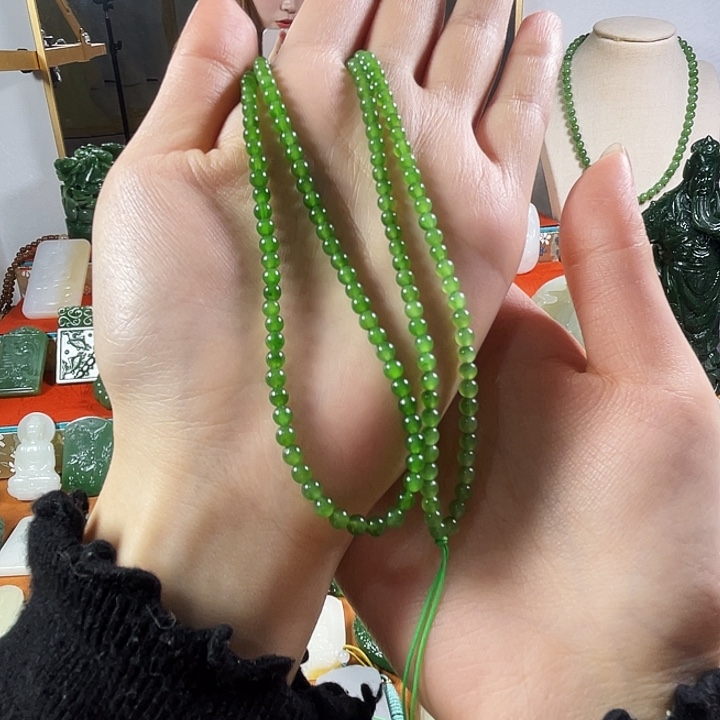和田玉（碧玉）未镶嵌项链