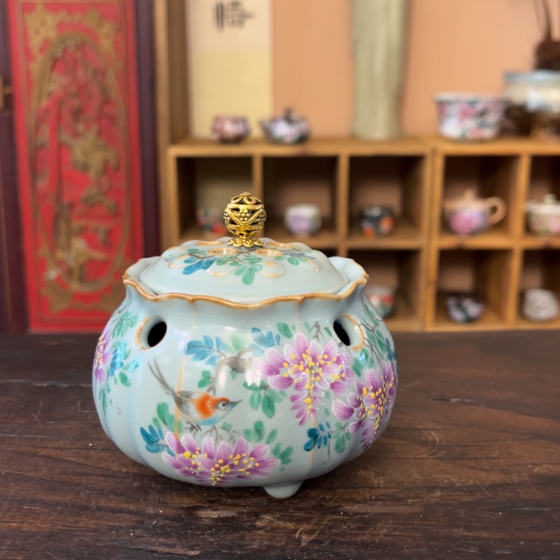 柴烧手工手绘陶瓷
