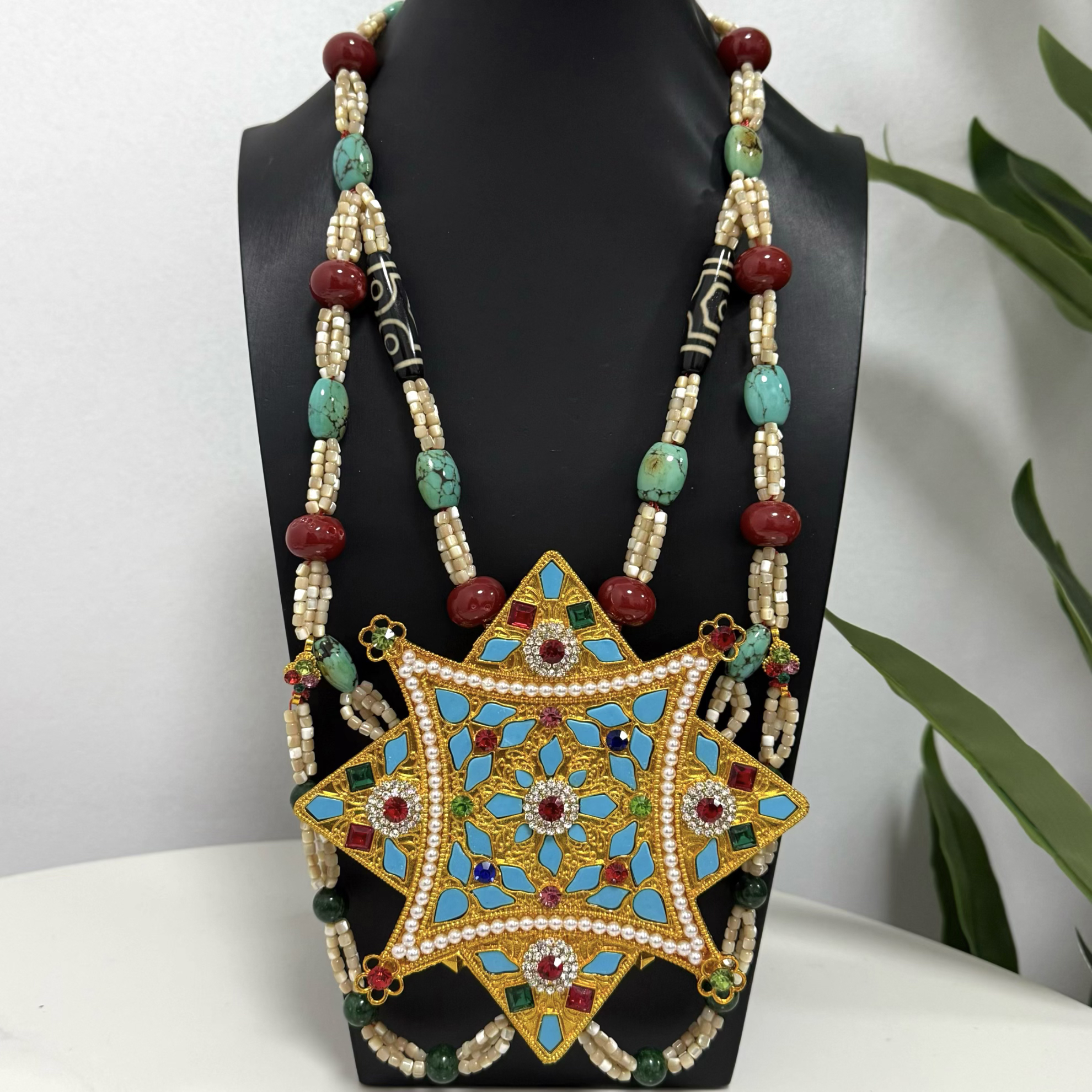 黄铜吊坠 藏族饰品项链盒子藏式新款藏装配饰尼泊尔镀金不掉色