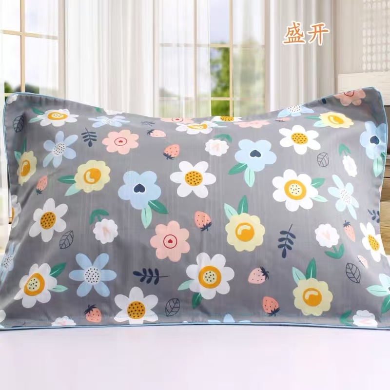 外径48*74纯棉细纱老粗布枕套吸湿透气一对两只四季通用信封枕套