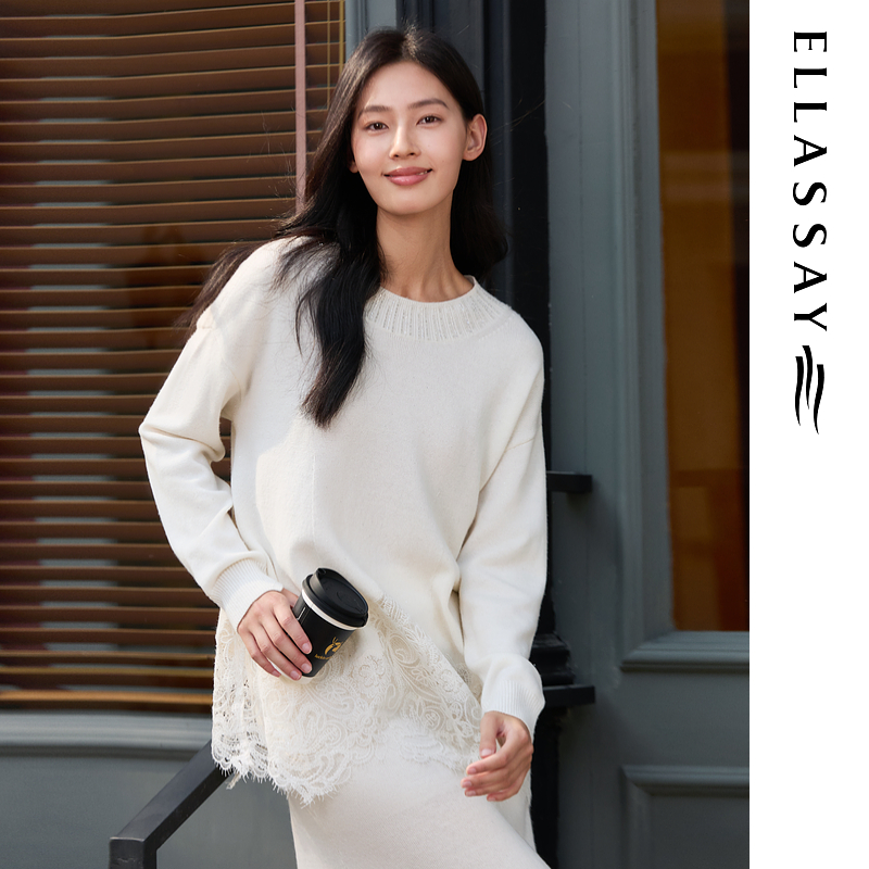 ELLASSAY歌力思2025秋季新款简约套头针织衫女EWE363M03100