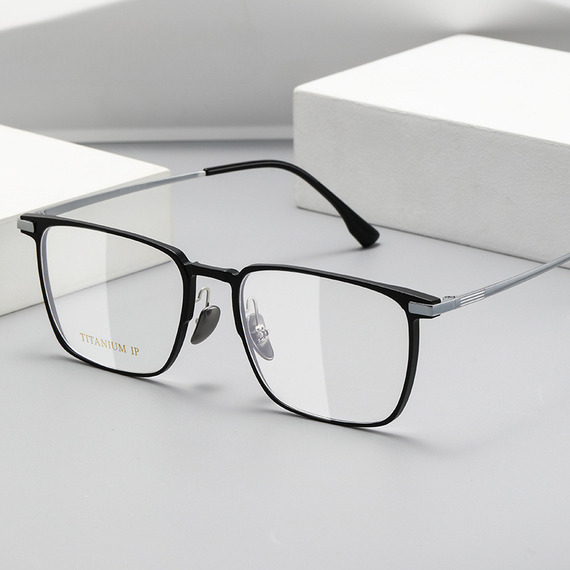 超轻男士商务平光镜多边形航空铝镁镜架可配有度数近视钛架眼镜架