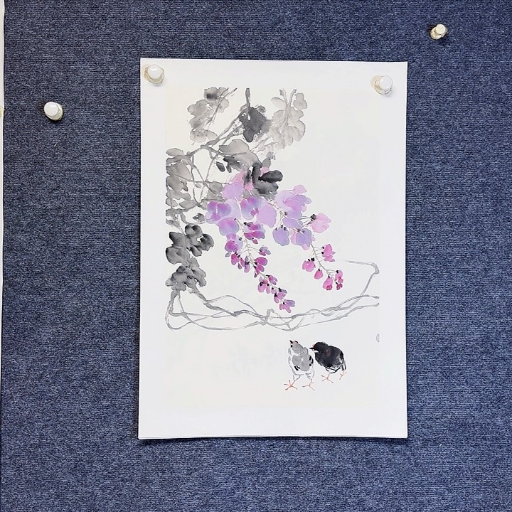 国画国画花鸟画作品