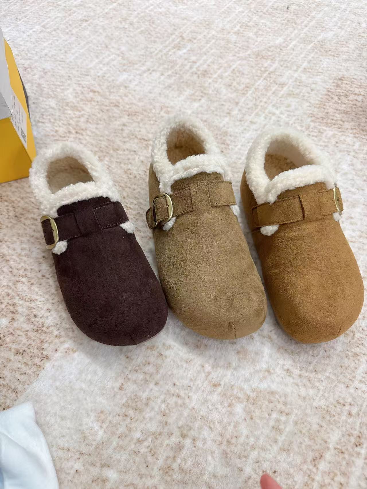 206成人时尚百搭加绒博肯鞋