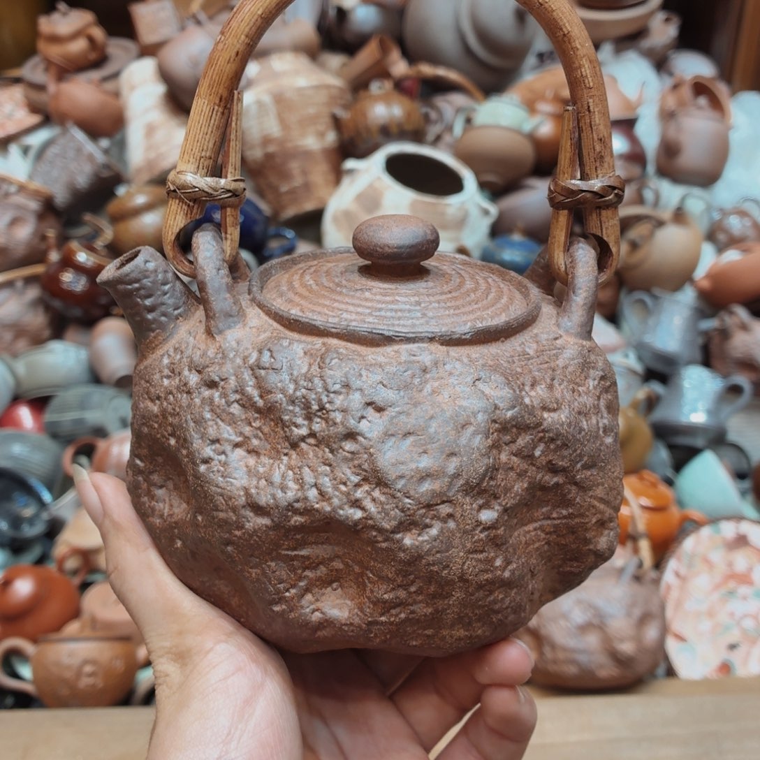 柴烧老岩手工茶器皿