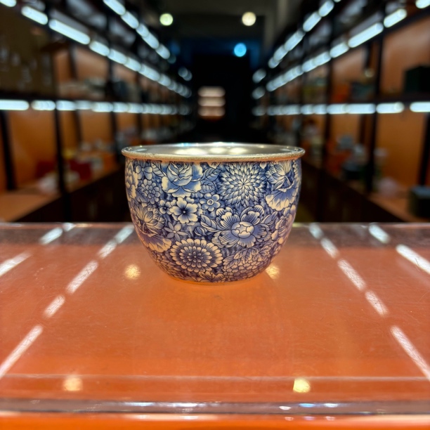 秋香茶具 青花缠枝莲银主人杯杯茶杯品茗杯-4865-0824