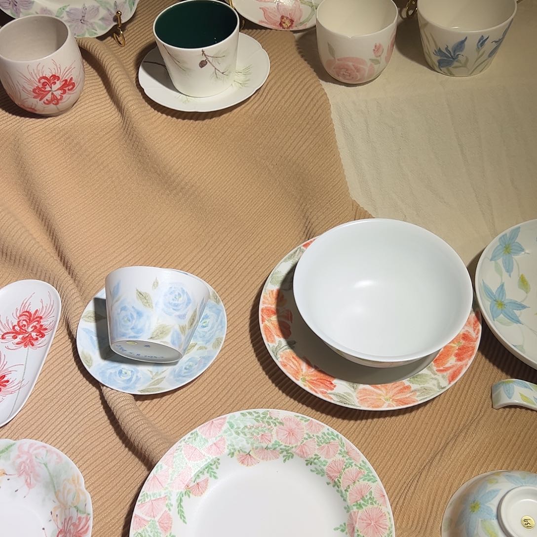 瓷片花卉手做陶瓷