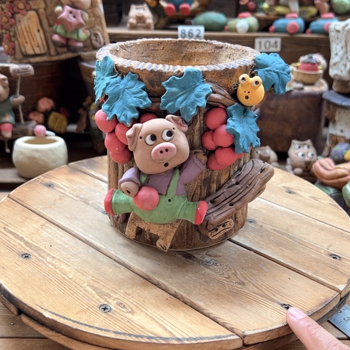 嘻哈多肉花盆百搭