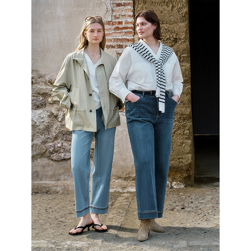 独束女装【果冻牛仔】莱卡纤维高腰显瘦牛仔裤26DS81274/81271