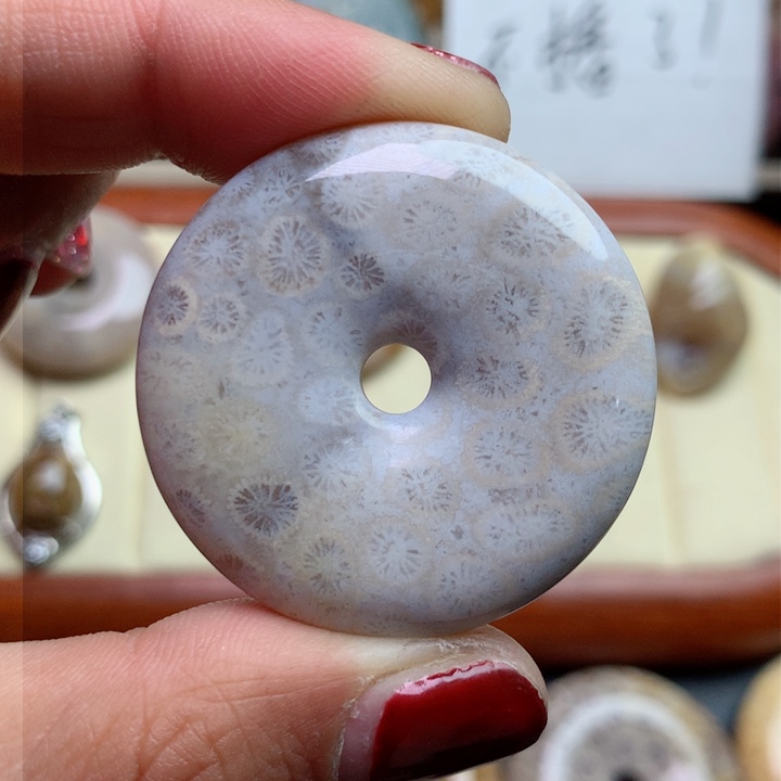 硅化珊瑚（珊瑚玉）颈饰未镶嵌