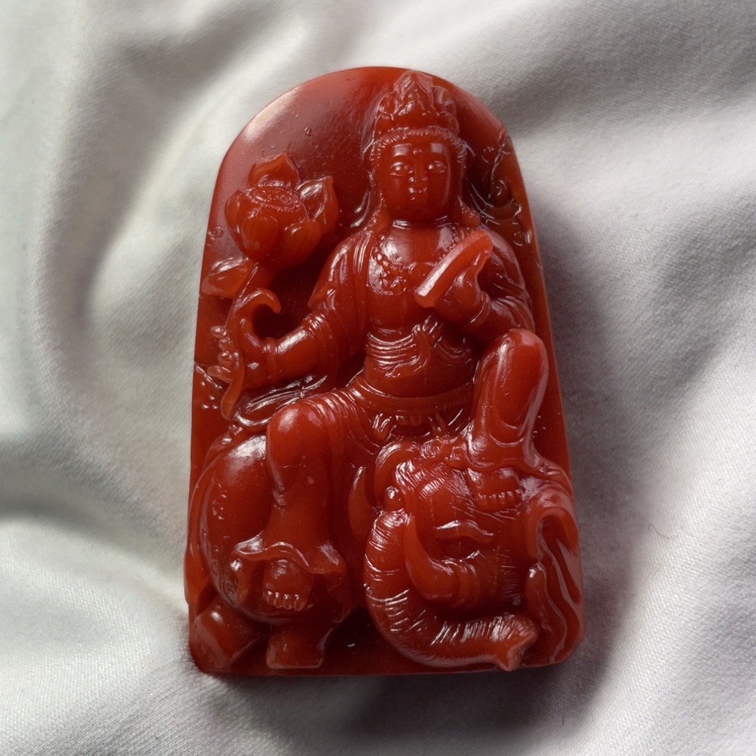 南红玛瑙未镶嵌原矿保山南红五岔路挂件普贤