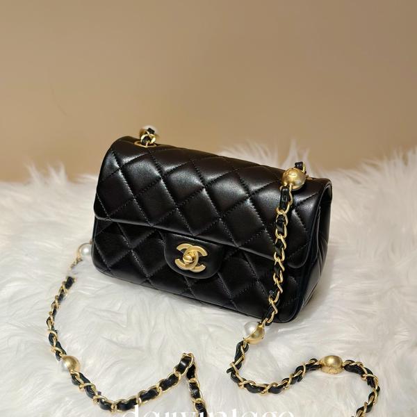 大吉中古/Chanel香奈儿24b珍珠金球大mini斜挎包