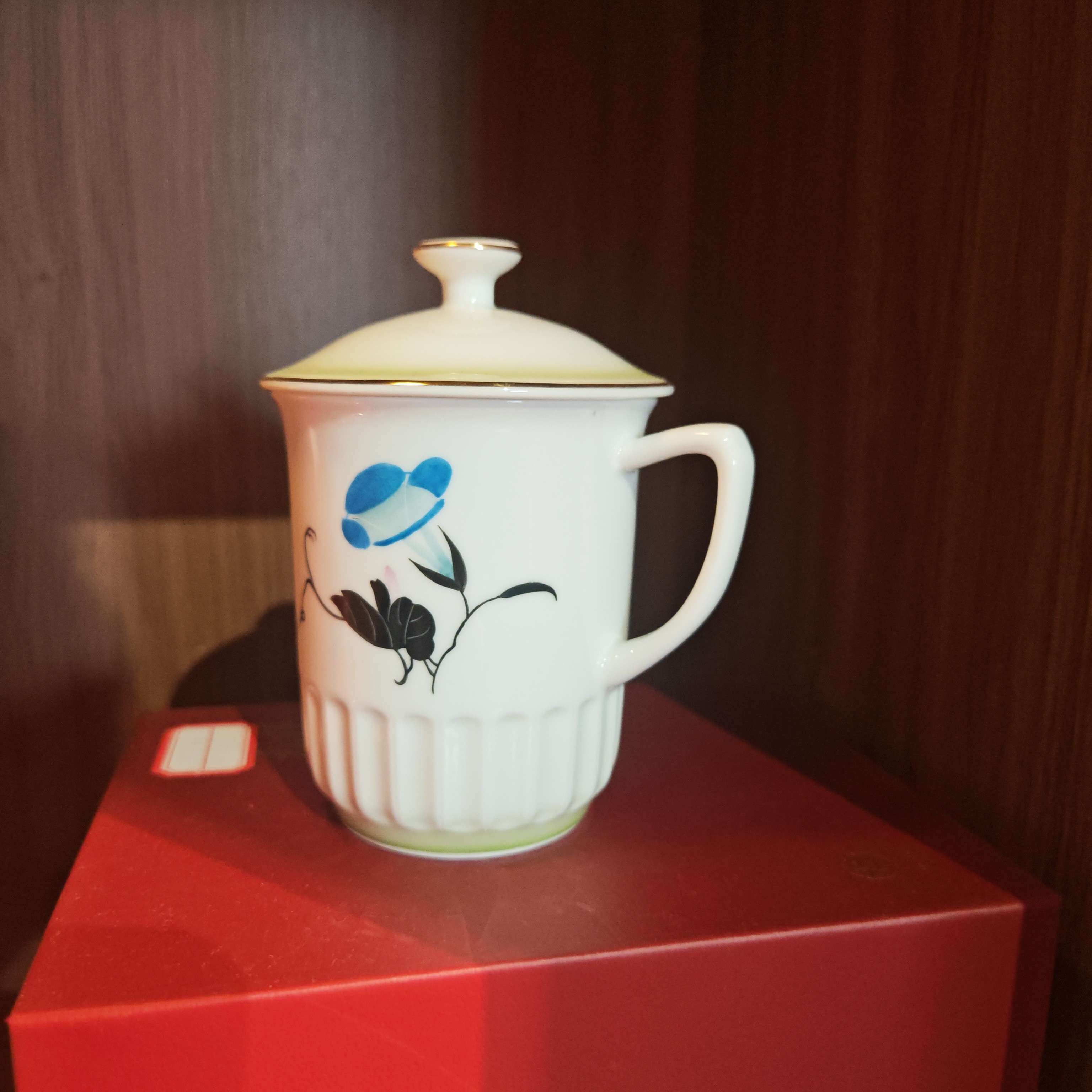  【景德镇】高温陶瓷，GY白色办公杯瓷流水13