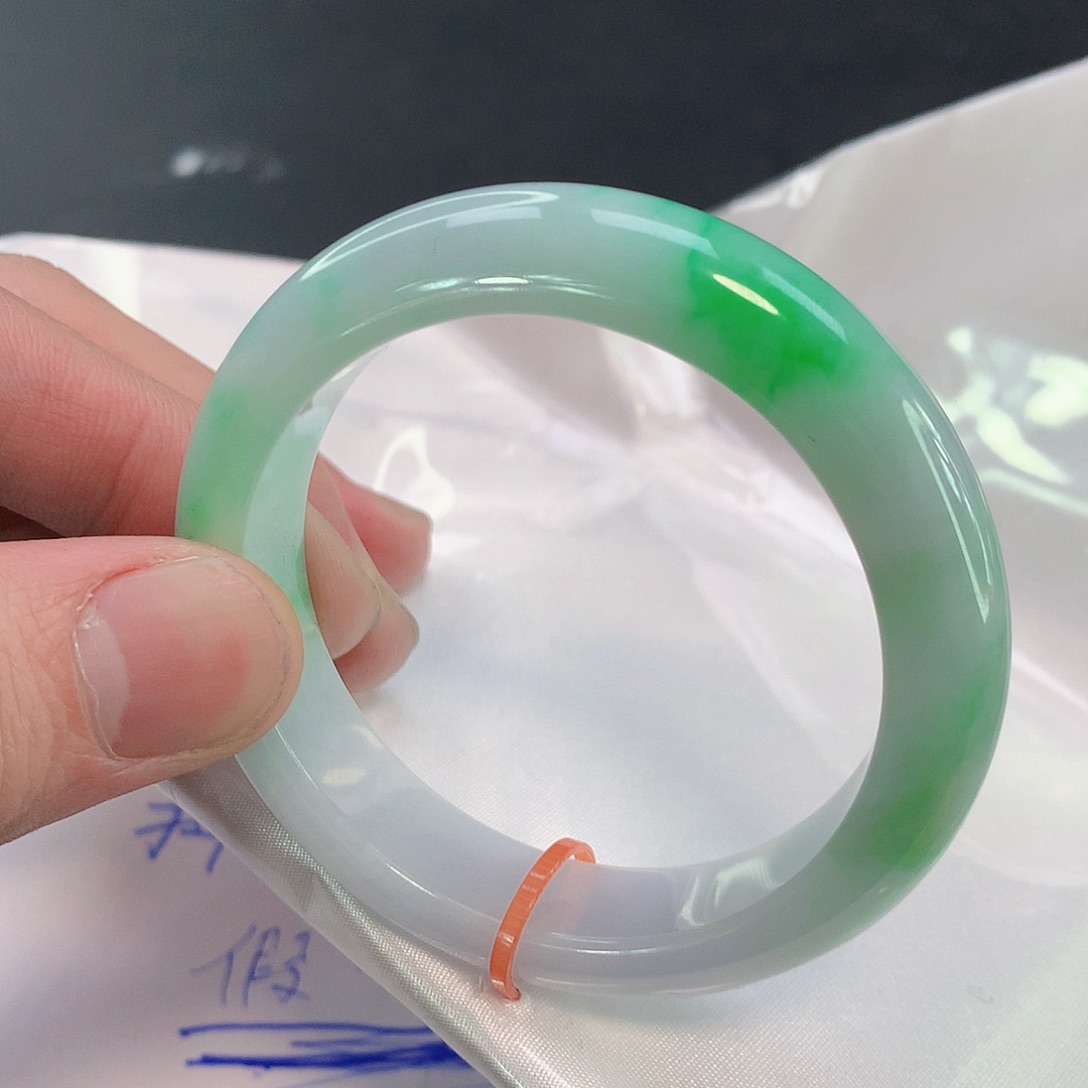 翡翠手镯未镶嵌013缅甸天然翡翠A货