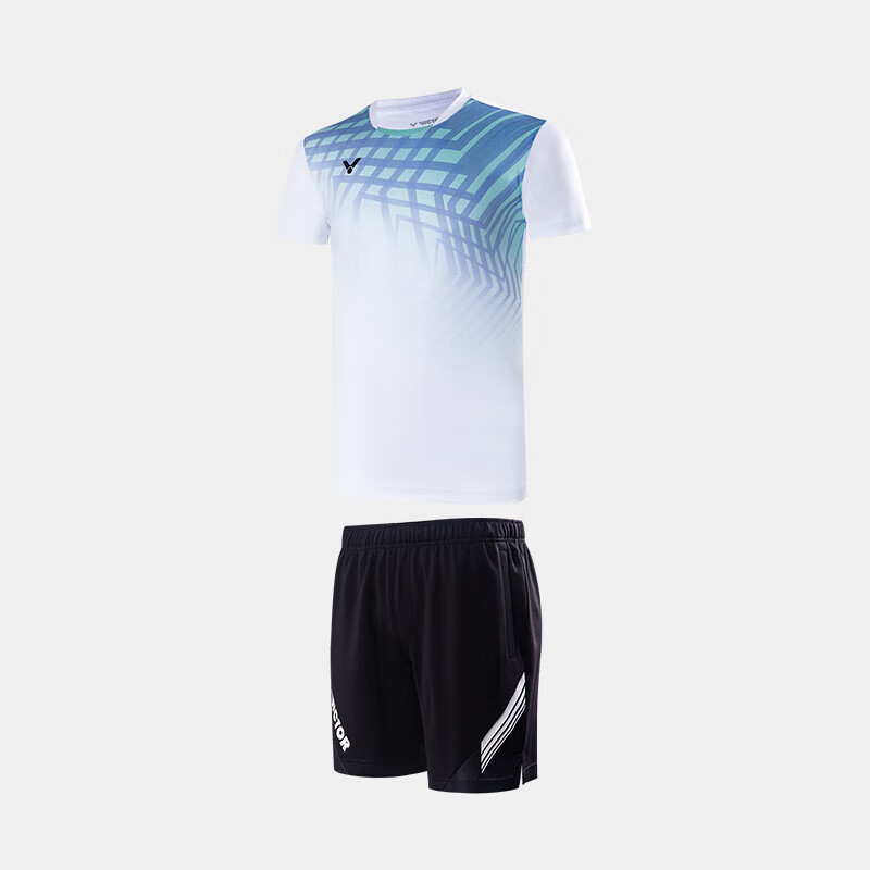 VICTOR/威克多羽毛球服速干短袖短裤透气吸汗运动套装比赛训练