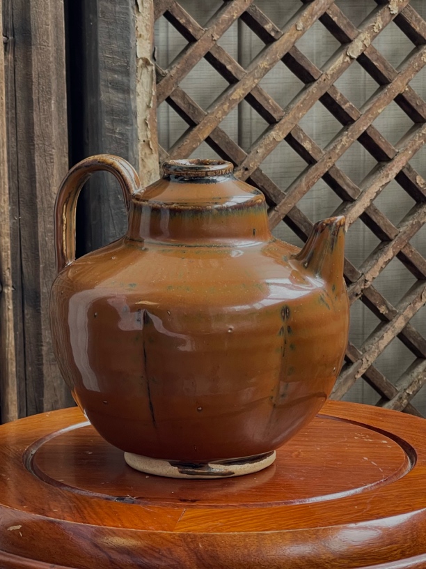 磁州系山西介休紫金釉执壶古朴典雅的艺术美