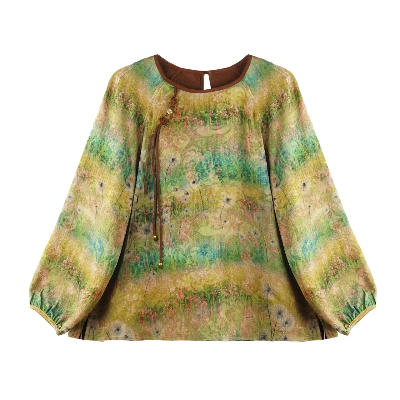 LL 2025春夏新款时尚国风蒲公英长袖开衫上衣24zh901m