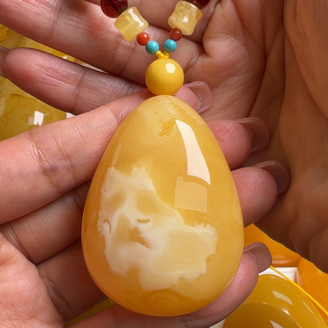 蜜蜡毛衣链未镶嵌无优化